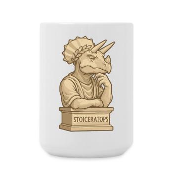 Stoiceratops - Large Mug 440 ml - white - Front
