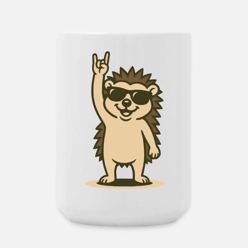 Rock’n’Roll Hérisson Bébé - Grande tasse 440 ml - blanc