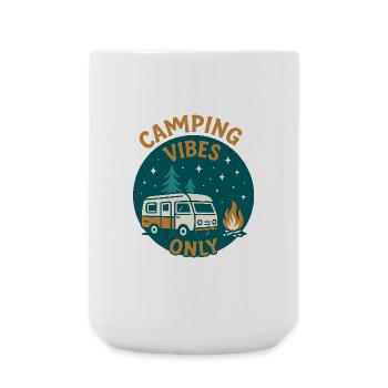 Camping Vibes Only - Leisure Design - Large Mug 440 ml - white - Front