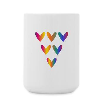 HERZ. HERZ. VALENTINSTAG. LIEBE. LIEBE. PAAR. - Große Tasse 440 ml - Weiß - Vorne