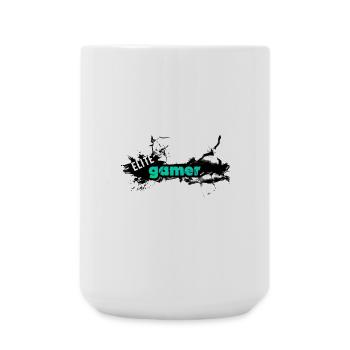 Elite Gamer Motivational Design - Large Mug 440 ml - white - Front