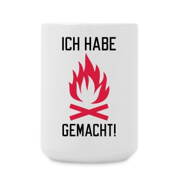 Ich habe Feuer gemacht - Große Tasse 440 ml - Weiß - Vorne