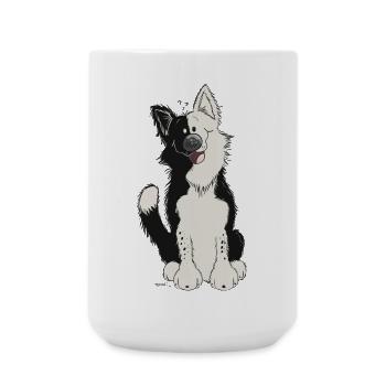 Cute Border Collie - Large Mug 440 ml - white - Front