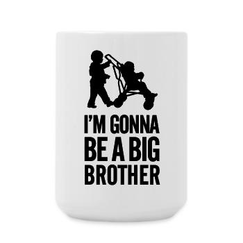 I'm gonna be a big brother baby car - Large Mug 440 ml - white - Front
