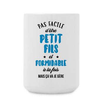 Fils / Fille / Petit-Fils / Petite-Fille - Grande tasse 440 ml - blanc - Devant