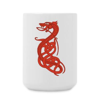 Infinite red snake - Large Mug 440 ml - white - Front
