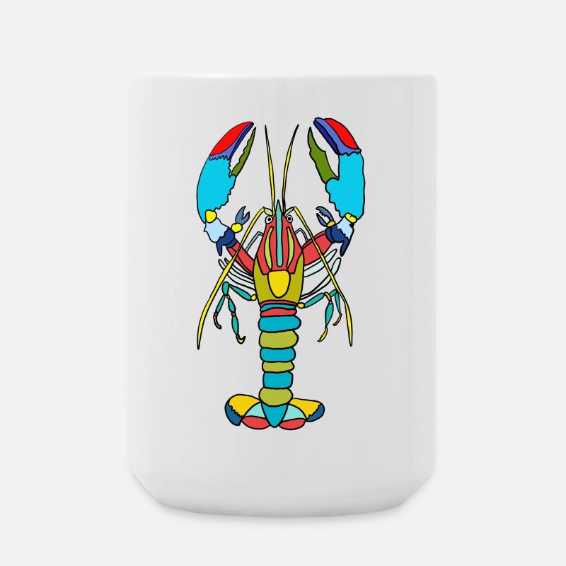 Crabe coloré style néon - Grande tasse 440 ml - blanc