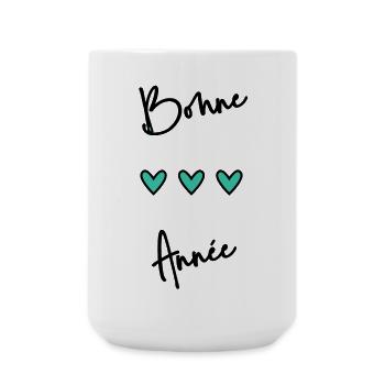 BONNE ANNEE. SAINT SYLVESTRE. NOUVELLE ANNÉE - Grande tasse 440 ml - blanc - Devant