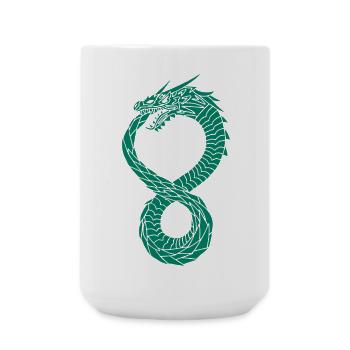 Green Infinite Dragon - Large Mug 440 ml - white - Front