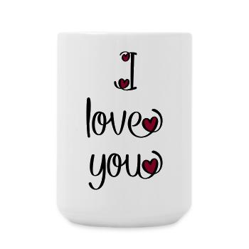 I love you - Large Mug 440 ml - white - Front