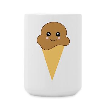 Glace Kawaii Chocolat Kawaii Glace Kawaii - Grande tasse 440 ml - blanc - Devant