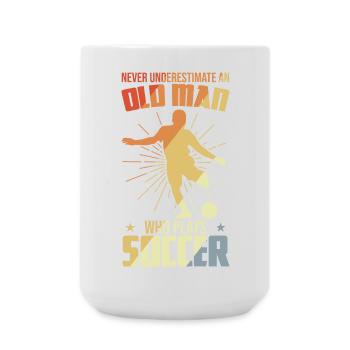 Grand-père de soccer - Grande tasse 440 ml - blanc - Devant