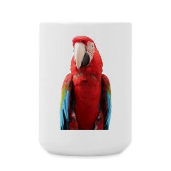 Papageien T-shirt Geschenk - Große Tasse 440 ml - Weiß - Vorne