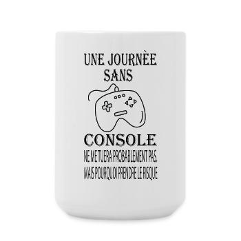 Une Journée Sans Console - Gaming T-Shirt - Grande tasse 440 ml - blanc - Devant