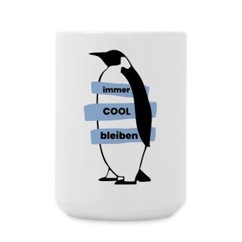immerCOOLbleiben - Große Tasse 440 ml - Weiß - Vorne