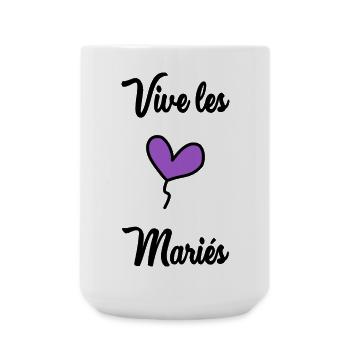 ICH HABE GERADE GEHEIRATET. Junggesellinnenabschied. VALENTINSTAG. PAAR - Große Tasse 440 ml - Weiß - Vorne