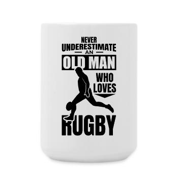 Old Rugby Grandpa - Large Mug 440 ml - white - Front