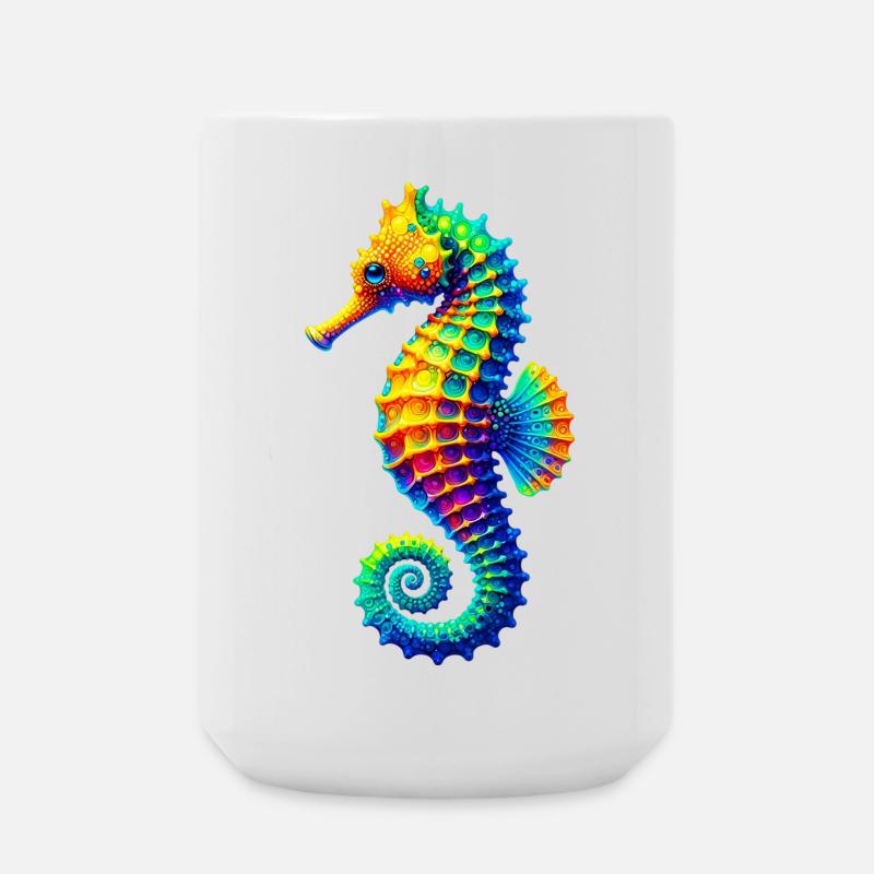 Seepferdchen - Große Tasse 440 ml - Weiß