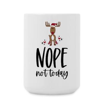 Drôle d’orignal pour Noël - Grande tasse 440 ml - blanc - Devant