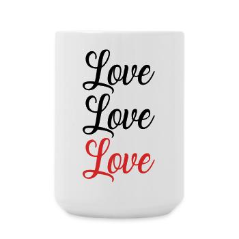 VALENTINSTAG. Junggesellinnenabschied. ICH LIEBE DICH. ICH LIEBE DICH. LIEBE - Große Tasse 440 ml - Weiß - Vorne