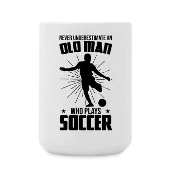 Grand-père Joueur de football - Grande tasse 440 ml - blanc - Devant
