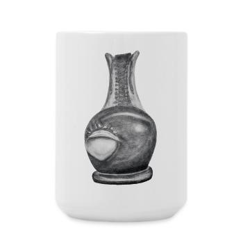 Alter Shuh mit Loch - Große Tasse 440 ml - Weiß - Vorne