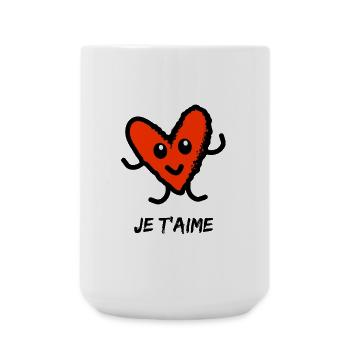 VALENTINSTAG. Junggesellinnenabschied. ICH LIEBE DICH. ICH LIEBE DICH. LIEBE - Große Tasse 440 ml - Weiß - Vorne