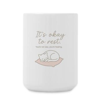 It's okay to rest – self-care & rest - Large Mug 440 ml - white - Front
