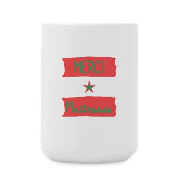 MAÎTRESSE. MERCI. MERCI MAÎTRESSE - Grande tasse 440 ml - blanc - Devant