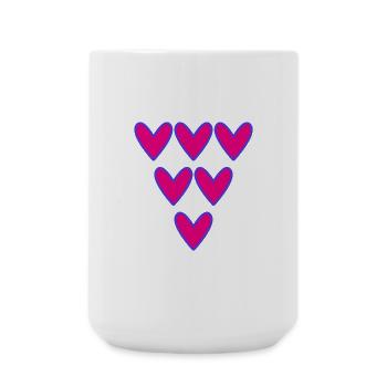 COUPLE. VALENTINE'S DAY. JUST MARRIED. HEART. Bachelorette party. - Large Mug 440 ml - white - Front