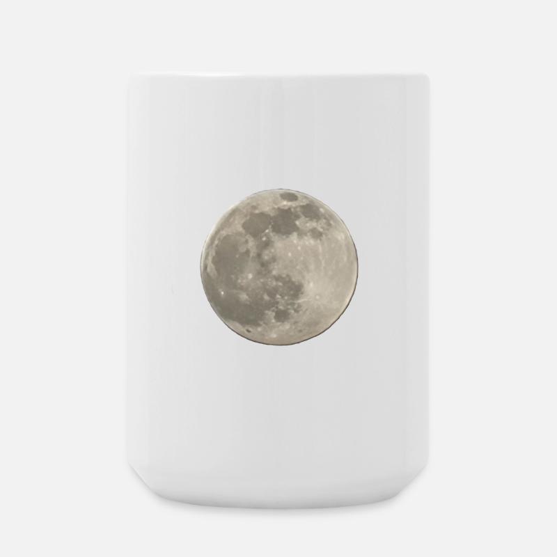Vollmond Silhouette - Große Tasse 440 ml - Weiß