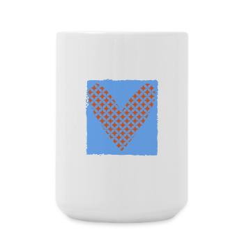HERZ. HERZ. VALENTINSTAG. LIEBE. LIEBE. PAAR. - Große Tasse 440 ml - Weiß - Vorne
