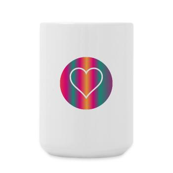 COEUR. MERCI. MAÎTRESSE. MAÎTRE. MERCI MAÎTRESSE. - Grande tasse 440 ml - blanc - Devant