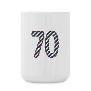 ANNIVERSARY. HAPPY BIRTHDAY. HAPPY BIRTHDAY. - Large Mug 440 ml - white - Front