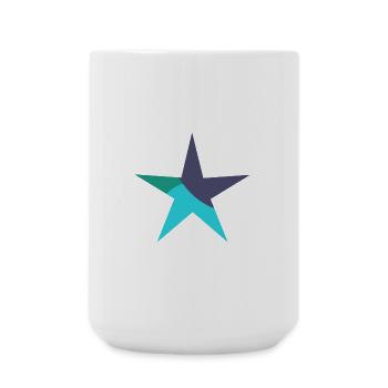 ETOILE. ETOILES. STAR. FÊTE. ANNIVERSAIRE. NOËL - Grande tasse 440 ml - blanc - Devant