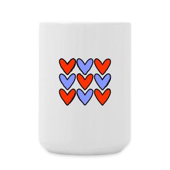 COEUR. MERCI. MAÎTRESSE. MAÎTRE. MERCI MAÎTRESSE. - Grande tasse 440 ml - blanc - Devant