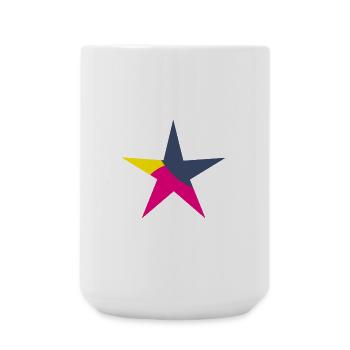 STAR. STARS. CHRISTMAS. CHRISTMAS ISLAND. NEW YEAR'S DAY - Large Mug 440 ml - white - Front