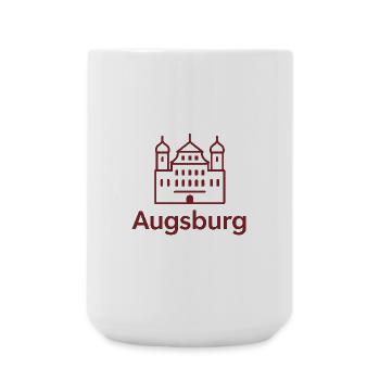 Augsburg Skyline Schlosslinie - Große Tasse 440 ml - Weiß - Vorne