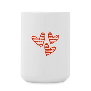 COEUR. MERCI. MAÎTRESSE. MAÎTRE. MERCI MAÎTRESSE. - Grande tasse 440 ml - blanc - Devant