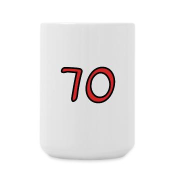 HAPPY BIRTHDAY. HAPPY BIRTHDAY. ANNIVERSARY. - Large Mug 440 ml - white - Front