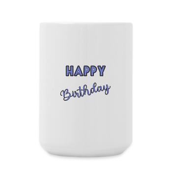 HAPPY BIRTHDAY. JOYEUX ANNIVERSAIRE. ANNIVERSAIRE. - Grande tasse 440 ml - blanc - Devant