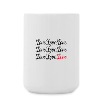 SAINT VALENTIN. EVJF. JE T'AIME. I LOVE YOU. AMOUR - Grande tasse 440 ml - blanc - Devant