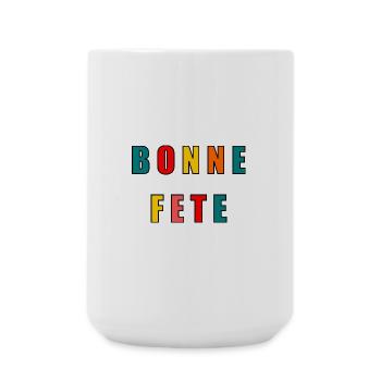 VATERTAG. FROHER VATERTAG. PAPA. ALLES GUTE ZUM GEBURTSTAG. - Große Tasse 440 ml - Weiß - Vorne