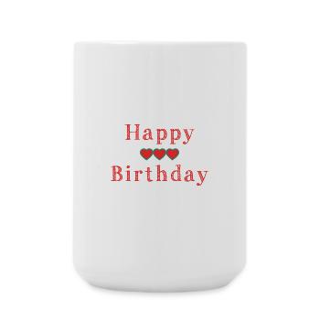 ALLES GUTE ZUM GEBURTSTAG. ALLES GUTE ZUM GEBURTSTAG. JAHRESTAG. - Große Tasse 440 ml - Weiß - Vorne