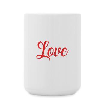 COUPLE. VALENTINE'S DAY. HEART. CHRISTMAS. JUST MARRIED. - Large Mug 440 ml - white - Front