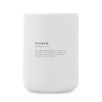 Lernen - Verb - Definition - Lautschrift - Große Tasse 440 ml - Weiß - Vorne