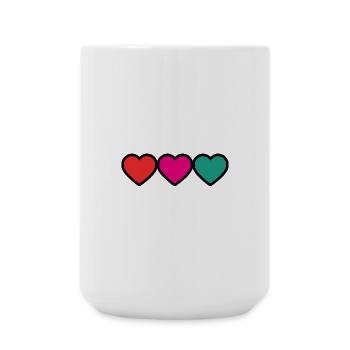 MERCI. MAÎTRESSE. MAÎTRE. COEUR. MERCI MAÎTRESSE. - Grande tasse 440 ml - blanc - Devant