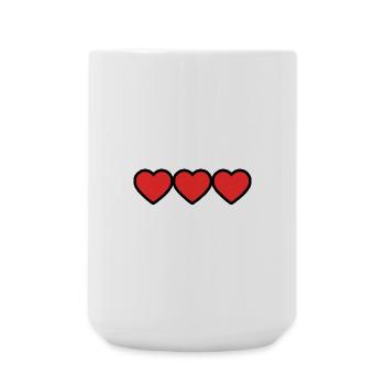 SAINT VALENTIN. EVJF. JE T'AIME. I LOVE YOU. AMOUR - Grande tasse 440 ml - blanc - Devant