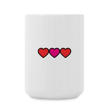 SAINT VALENTIN. EVJF. JE T'AIME. I LOVE YOU. AMOUR - Grande tasse 440 ml - blanc - Devant