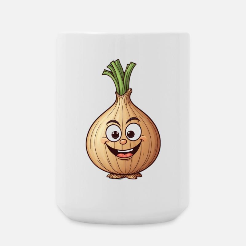 Cartoon onion perfect gift - Large Mug 440 ml - white